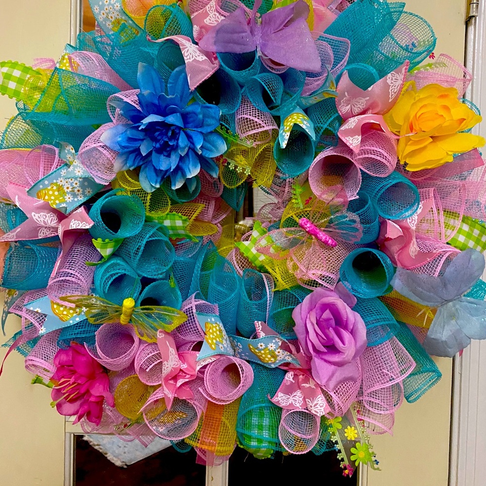 Beautiful butterfly wreath